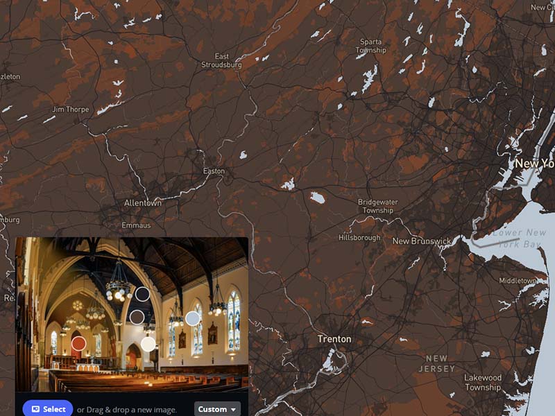 I adjusted the palette options myself for this version. I ended up with this rusty looking map and I thought all the colors and values were subtle but not unoticable map, making for a version that's pleasing to look at.