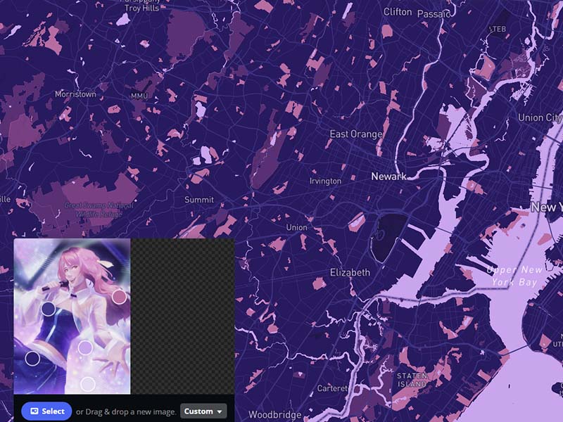 This piece uses a lot of light pinks and some purples. This map also ended up using the dark purple as the base, but since parts of this piece were blended together, there were options for the accents so its a lot smoother than the previous map. 