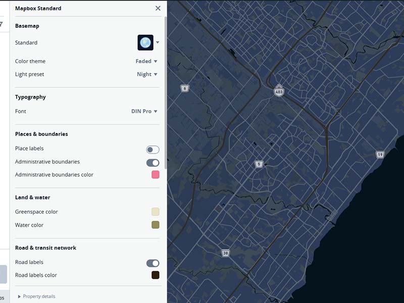 In response to the previous iteration of this map, I darkened the the road color to make it look like it was effected by the shadows. This makes the map feel harmonious. This looks nice by itself, but if I wanted to bring attention to the roads to say something, the previous iteration might be better for that.
