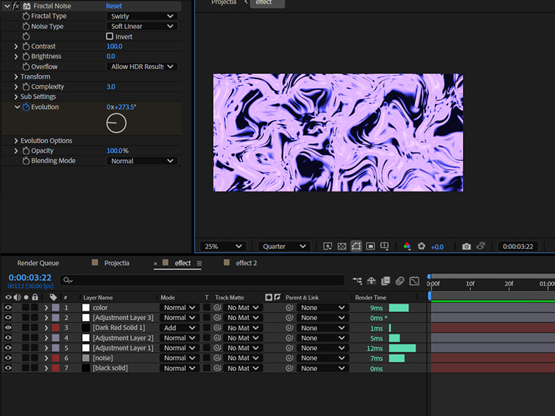I like to stack a bunch of effects on adjustment layers to create something that looks interesting. I gave the effect colour using colour vibrance, gave it a blobbier effect using cc glass, and edited the values using curves and levels.  