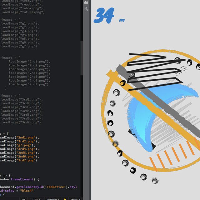 This portrait worked slightly better since each element could be seen through because they were smalller or skinnier. I think adding the two lines from the original portrait felt out of place since everything else was aligned to the radial composition.