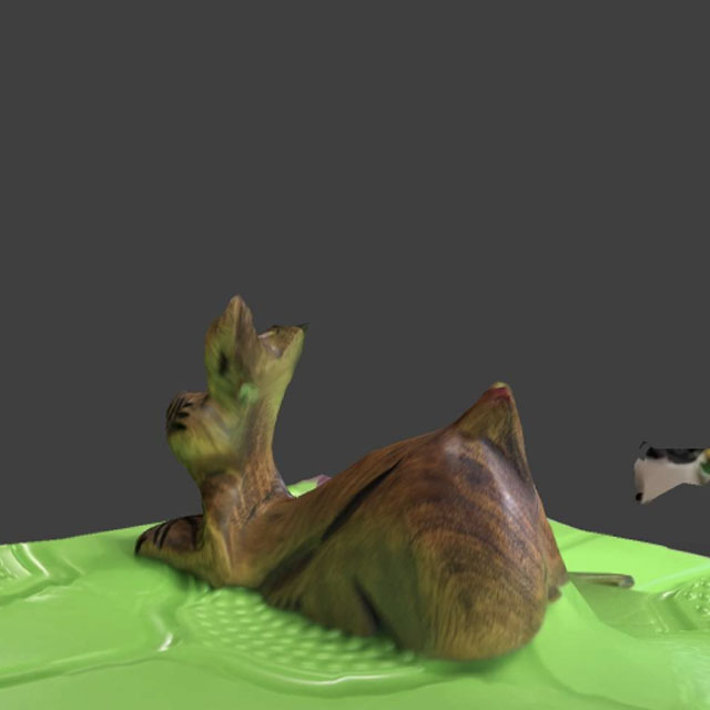 I didn't edit any of my materials since I was 3D printing, but this scan would have been terrible to edit since the green base I did the scan on was reflecting onto the object.