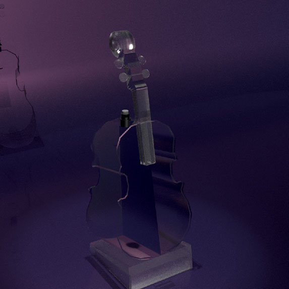The background I chose for the render was a chrome purple paint from the Maxon library, and while at some angles it can look nice, it clased with the model since there wasn't a lot of light at the angle I made this render at
